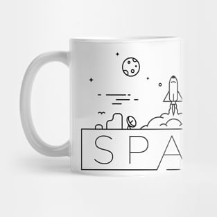 Space Typography Mug